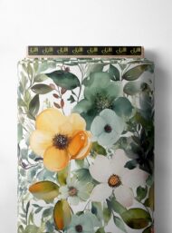 Petal flower style with green,yellow colors