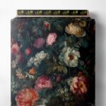 Petal flower style with red,green colors