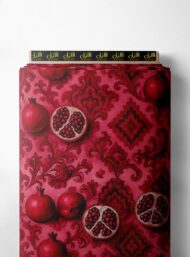 Pomegranate flower style with red, pink colors