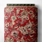 Petal flower style with red, brown colors