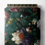 Bloom flower style with green,white colors