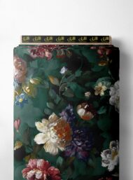 Bloom flower style with green,white colors