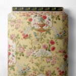 Bloom flower style with pink,green colors