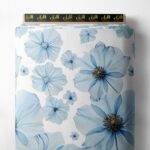 Petal flower style with blue colors