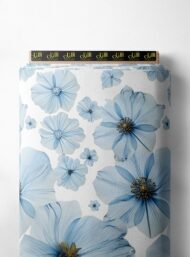 Petal flower style with blue colors