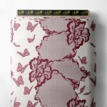 Butterfly flower style with red, white colors