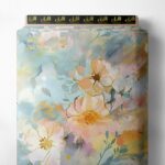 Bloom flower style with yellow,green colors