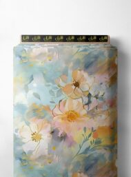 Bloom flower style with yellow,green colors