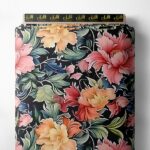 Bloom flower style with pink,green colors