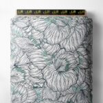 Petal flower style with green,white colors