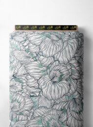 Petal flower style with green,white colors