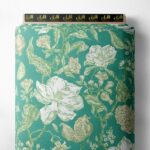 Bloom flower style with green, white colors