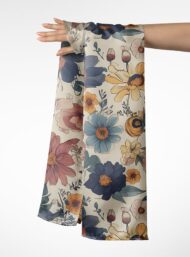 Bloom flower style with blue,pink colors - Image 3