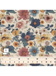 Bloom flower style with blue,pink colors - Image 5