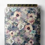 Bloom flower style with pink,blue colors