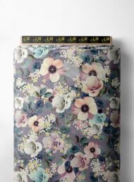 Bloom flower style with pink,blue colors