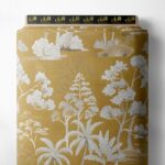 Palm nature style with white,yellow colors