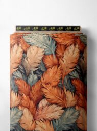 Leaf nature style with orange,blue colors