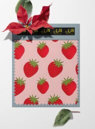 Strawberry flower style with red,green colors - Image 6
