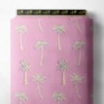 Palm nature style with pink,green colors