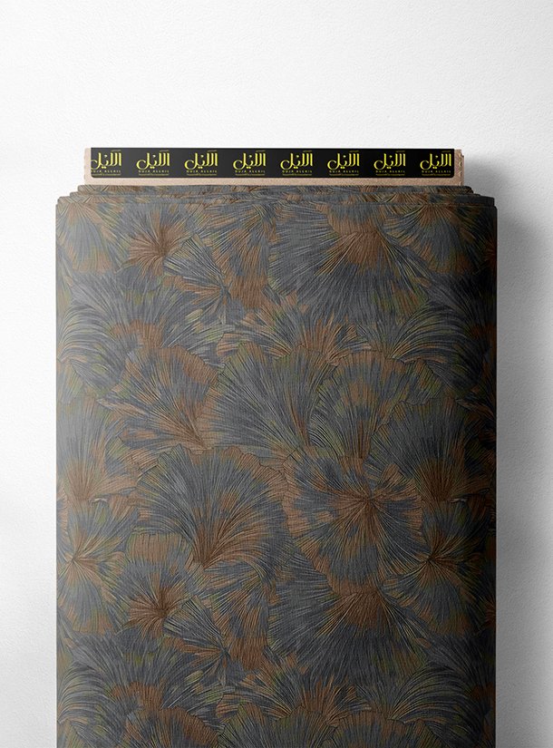 LAI01-2559_1.jpg Leaf nature style with grey,brown colors - Image 1