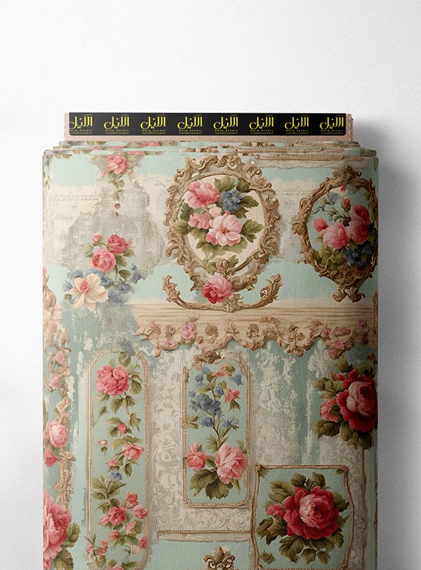 LAI01-2563_1.jpg Rose flower style with pink,green colors - Image 1