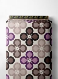 Bloom flower style with purple,brown colors