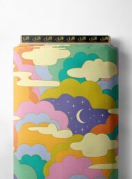 Cloud nature style with pink,blue colors