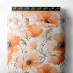 Bloom flower style with orange,white colors