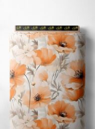Bloom flower style with orange,white colors
