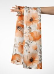 Bloom flower style with orange,white colors - Image 3