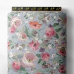 Bloom flower style with pink,green colors