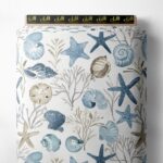 Starfish ocean and sky style with blue,white colors