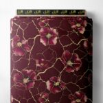 Bloom flower style with red,green colors