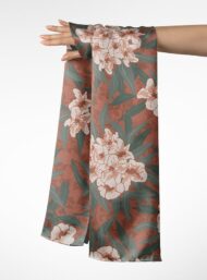 Bloom flower style with pink,green colors - Image 3