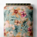 Petal flower style with pink,green colors