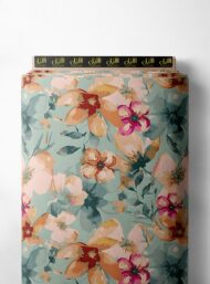 Petal flower style with pink,green colors