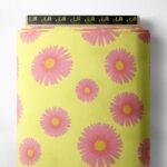 Petal flower style with pink, yellow colors