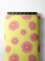 Petal flower style with pink, yellow colors