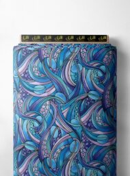 Wave ocean and sky style with blue,purple colors