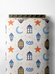 Lantern mixed style with blue,orange colors