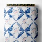 Bow flower style with blue,white colors