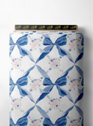 Bow flower style with blue,white colors