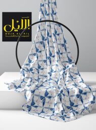 Bow flower style with blue,white colors - Image 2