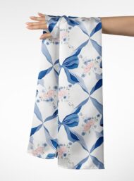 Bow flower style with blue,white colors - Image 3