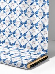 Bow flower style with blue,white colors - Image 4