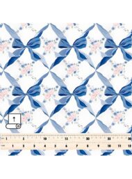 Bow flower style with blue,white colors - Image 5