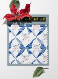 Bow flower style with blue,white colors - Image 6