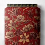 Bloom flower style with red,brown colors