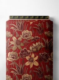 Bloom flower style with red,brown colors